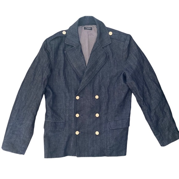 Andy Warhol x Levi’s Denim Sport coat Jacket Cotton Linen SportsCoat - Picture 1 of 8
